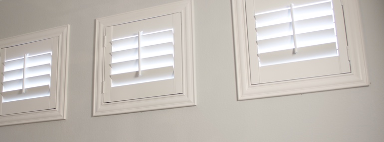 Small Windows in a Bluff City Garage with Polywood Shutters